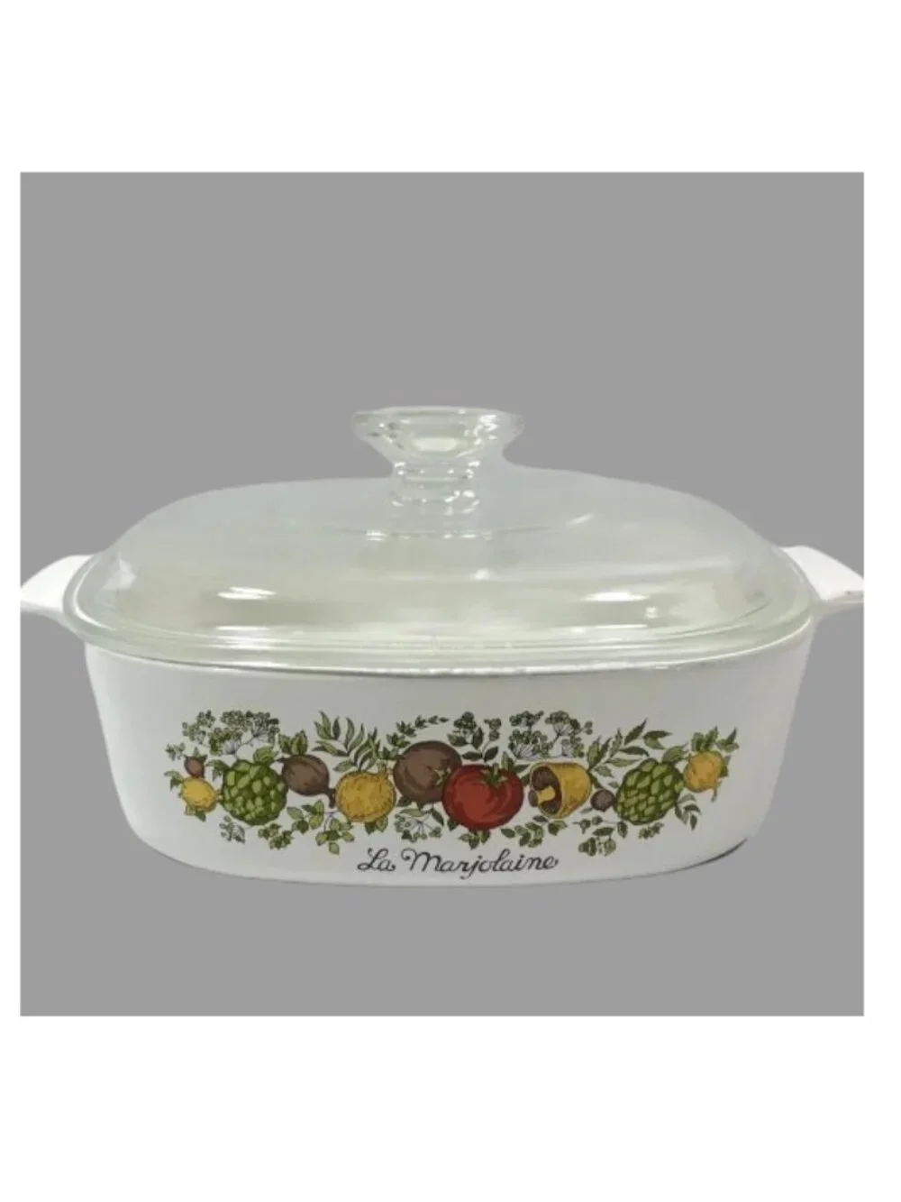 Vtg CorningWare A-2-B Spice of Life La Marjolaine 2-Qt Casserole Dish with Lid